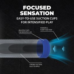 Pumped by shots HyperPump - Oplaadbare Penis Pomp - Metallic Blauw (8714273059499)
