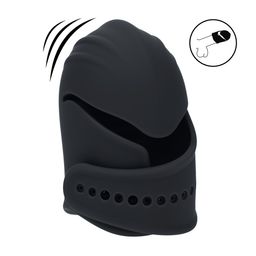 Levelz by shots Verstelbare Vibrerende Siliconen Penis Hoofd Stimulator - Zwart (8714273067579)