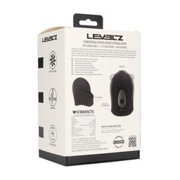 Levelz by shots Verstelbare Vibrerende Siliconen Penis Hoofd Stimulator - Zwart (8714273067579)
