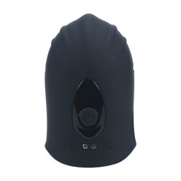 Levelz by shots Verstelbare Vibrerende Siliconen Penis Hoofd Stimulator - Zwart (8714273067579)