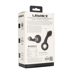 Levelz by shots Vibrerende Bulb Silicone Prostaat Massager met Lus - Zwart (8714273067371)