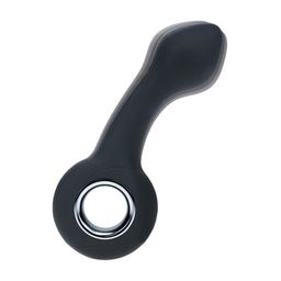 Levelz by shots Vibrerende Bulb Silicone Prostaat Massager met Lus - Zwart (8714273067371)