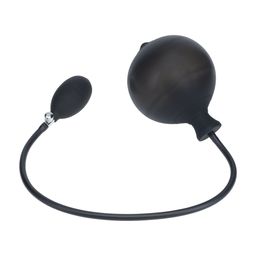 Levelz by shots Geribbelde Opblaasbare Siliconen Anale Plug - Zwart (8714273068309)