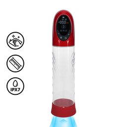 Pumped by shots CyberPulse - Automatische Waterdichte Penis Pomp - Metallic Rood (8714273059550)