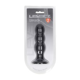 Levelz by shots Tri Rattle Liquid Silicone Anale Plug - L - Zwart (8714273065407)