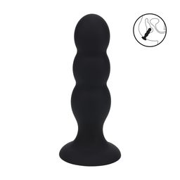 Levelz by shots Tri Rattle Liquid Silicone Anale Plug - L - Zwart (8714273065407)