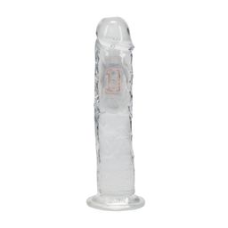 Realrock by shots LED Vibrating Straight Cock - 8 / 20 cm - Transparent (8714273059642)