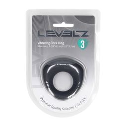 Levelz by shots Afgedichte Vloeibare Siliconen Vibrerende Cockring - Zwart (8714273066978)