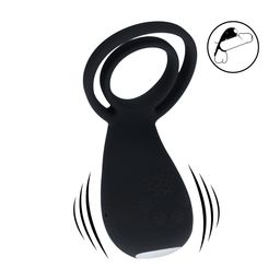 Levelz by shots Vibrerende Cock- en Ballring met Pootstimulator - Zwart (8714273067272)