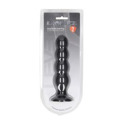 Levelz by shots Quad Rattle Vloeibare Siliconen Anale Plug - XL - Zwart (8714273065704)