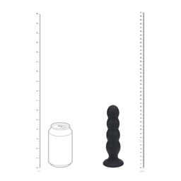 Levelz by shots Quad Rattle Vloeibare Siliconen Anale Plug - XL - Zwart (8714273065704)