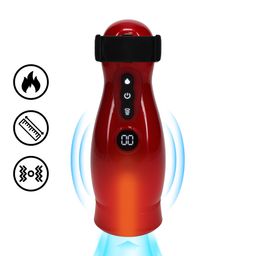 Pumped by shots Virtuo - Suction and Vibration Masturbator Pump with Phone Attachment - Metallic Red (8714273061409)