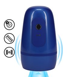 Pumped by shots Pulsar - Negative Pressure Suction and Vibration Masturbator Pump - Metallic Blue (8714273061478)