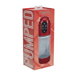 Pumped by shots TechnoThrust - Automatische Waterdichte Masturbator Pomp - Metallic Rood (8714273059574)