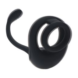 Levelz by shots Dubbele Motor Siliconen Cockring met Prostaat Stimulator - Zwart (8714273067852)