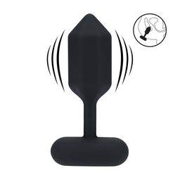 Levelz by shots Hexagonale Vibrerende Siliconen Anale Plug - L - Zwart (8714273067517)