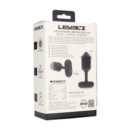 Levelz by shots Hexagonale Vibrerende Siliconen Anale Plug - L - Zwart (8714273067517)