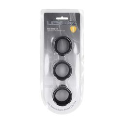Levelz by shots Vloeibare Siliconen Balriem Set van 3 - S/M/L - Zwart (8714273062222)