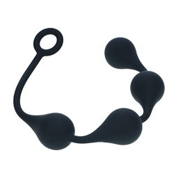Levelz by shots Waterdrop Siliconen Anale Ballen - L - 40mm - Zwart (8714273069832)