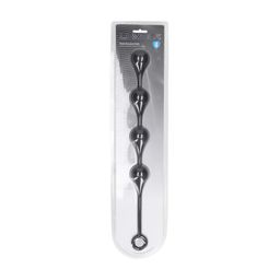 Levelz by shots Waterdrop Siliconen Anale Ballen - L - 40mm - Zwart (8714273069832)