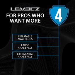 Levelz by shots Waterdrop Siliconen Anale Ballen - L - 40mm - Zwart (8714273069832)