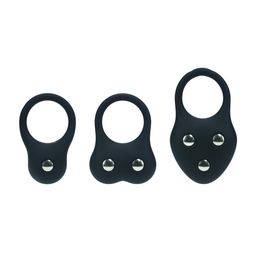 Levelz by shots Siliconen Trainings Cockring Set van 3 - S/M/L - Zwart (8714273063854)