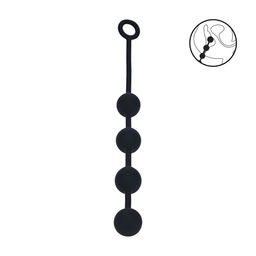 Levelz by shots Ronde Siliconen Anale Ballen - L - 40mm - Zwart (8714273068378)