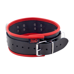 Red leather Leren Ketting 3 D Ringen - Rood/Zwart (3701019809659)