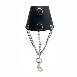 Red leather Leren Parachute met Kettingen en Haak - Zwart (3701019809840)