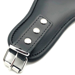 Red leather Leren Halsband - Zwart (3701019810570)