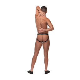 Male power Cockring Jock met Zwarte Cockring - L/XL - Bordeau (845830095907)