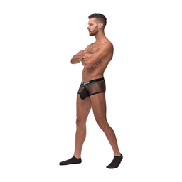 Male power Mini Cockring Kort met Rode Cockring - L - Zwart (845830095877)