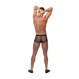 Male power Mini Cockring Kort met Rode Cockring - S - Zwart (845830095853)