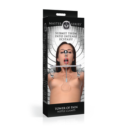Xr brands Tower of Pain - Tepelknijpers - Zilver (848518056658)
