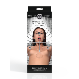 Xr brands Tower of Pain - Tepelknijpers - Zilver (848518056658)