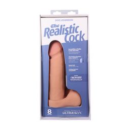 Doc johnson Realistische Cock met Ballen - Verwijderbare Vac-U-Lock Zuignap - ULTRASKYN - 8 / 21 cm - Vanille (782421005665)