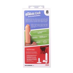 Doc johnson Realistische Cock met Ballen - Verwijderbare Vac-U-Lock Zuignap - ULTRASKYN - 8 / 21 cm - Vanille (782421005665)