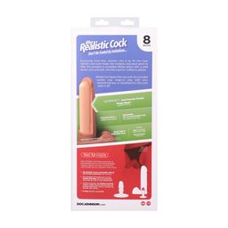 Doc johnson Realistische Cock met Ballen - Verwijderbare Vac-U-Lock Zuignap - ULTRASKYN - 8 / 21 cm - Karamel (782421014322)