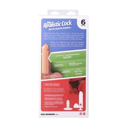 Doc johnson Realistic Cock met Ballen - Verwijderbare Vac-U-Lock Zuignap - ULTRASKYN - 6 / 16,5 cm - Vanille (782421005658)