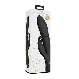 Vive by shots Halo - Ring Rabbit Vibrator - Zwart (8714273545022)
