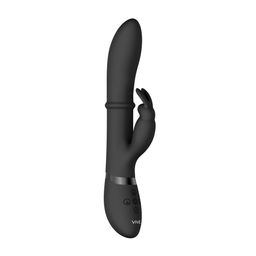 Vive by shots Halo - Ring Rabbit Vibrator - Zwart (8714273545022)