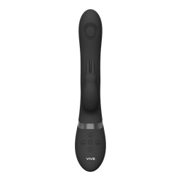 Vive by shots Rini - Pulse Wave Vibrerende Dubbele Penetratie Rabbit - Zwart (7423522539521)
