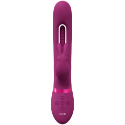 Vive by shots Mika - Triple Motor - Vibrerende Rabbit met Innovatieve G-Spot Flapper Stimulator - Roze (8714273051844)