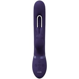 Vive by shots Mika - Triple Motor - Vibrerende Rabbit met Innovatieve G-Spot Flapper Stimulator - Paars (8714273051851)