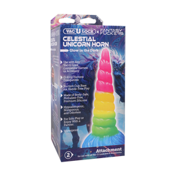 Doc johnson Fantasy Fuckers - Hemelse Eenhoorn Hoorn - Glow in the Dark - Multicolor (782421100568)