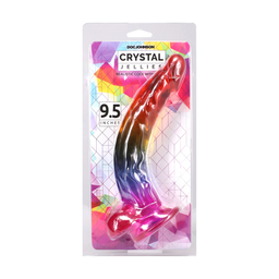 Doc johnson Realistische Cock met Ballen - 9,5 / 24,1 cm - Regenboog (782421100186)