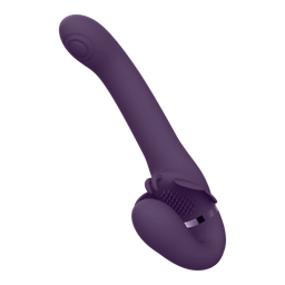Vive by shots Satu - Pulse-Wave en Vibrerende Strapless Strapon - Paars (7423522538531)