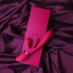 Vive by shots Kura - Duwende G-Spot Vibrator met Flapper Tong en Pulse Wave Stimulator - Roze (8714273537720)