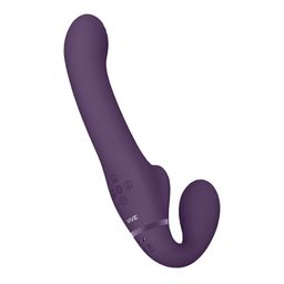 Vive by shots Ai - Dual Vibrerende Air Wave Tickler Strapless Strapon (8714273537591)