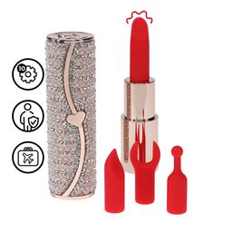 Loveline by shots Candy - Lipstick Vibrator with 4 Attachments - Pink (8714273070012)